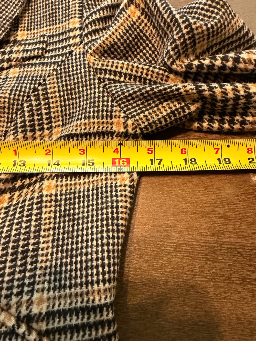 Smythe 100% Wool Houndstooth Plaid Blazer Velvet Collar Size 6 - Picture 12 of 16